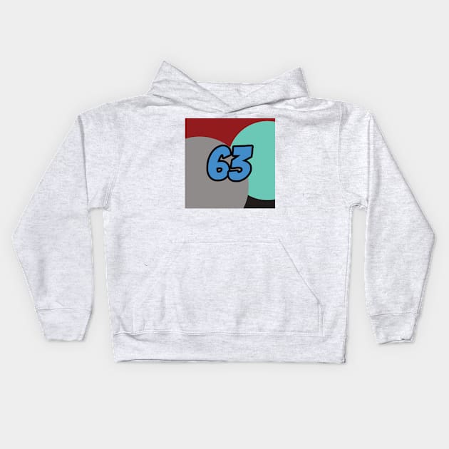 George Russell Coloured Circles - Driver Number Kids Hoodie by GreazyL